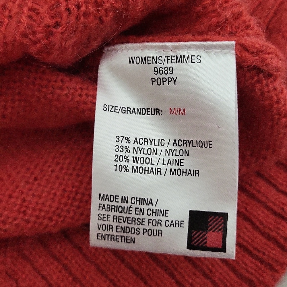 Woolrich Womens Medium Wool Mohair Blend Cable Knit Sweater Classic Preppy - Picture 8 of 9
